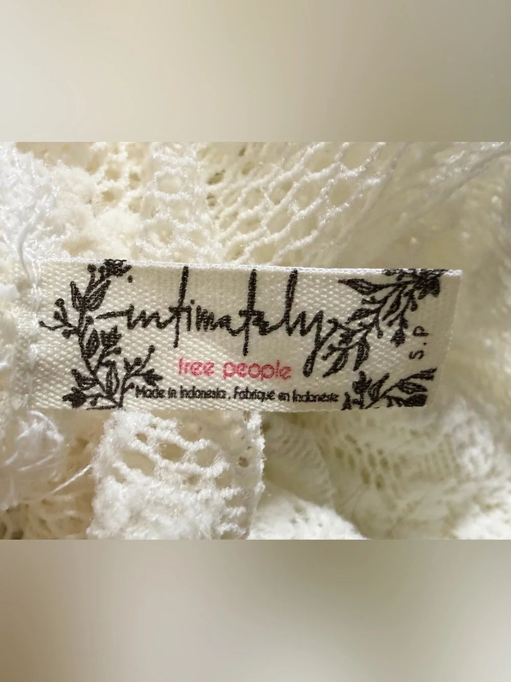 Free People Sweet Secrets Lace Turtleneck Top size Small